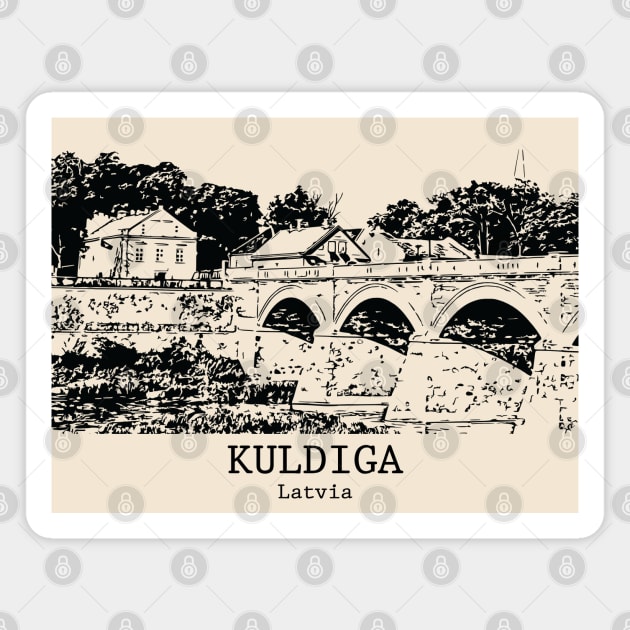 Kuldīga - Latvia Magnet by Lakeric